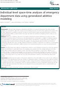 Cover page: Individual-level space-time analyses of emergency department data using generalized additive modeling