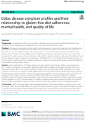 Cover page: Celiac disease symptom profiles and their relationship to gluten-free diet adherence, mental health, and quality of life