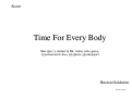 Cover page: Time for Every Body