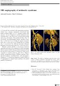 Cover page: MR angiography of midaortic syndrome