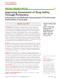 Cover page: Improving Assessment of Drug Safety Through Proteomics