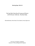 Cover page: The San Pablo Dam Road Commercial District in El Sobrante, California: Baseline Study