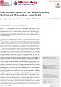 Cover page: Draft Genome Sequence of the Caffeine-Degrading Methylotroph Methylorubrum populi Pinkel