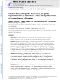 Cover page: Relations Among Cigarette Dependence, E-Cigarette Dependence, and Key Dependence Criteria Among Dual Users of Combustible and E-Cigarettes