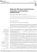 Cover page: Editorial: HIV-Associated Immune Activation and Persistent Inflammation