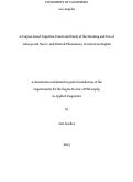 Cover page: A Corpus-based Cognitive-Functional Study of the Meaning and Use of 'Always' and 'Never', and Related Phenomena, in American English