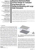 Cover page: Bayesian-Optimized Riblet Surface Design for Turbulent Drag Reduction via Design-by-Morphing with Large Eddy Simulation