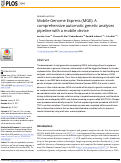 Cover page: Mobile Genome Express (MGE): A comprehensive automatic genetic analyses pipeline with a mobile device