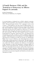 Cover page: A Family Business: Chile and the Transition to Democracy in Alberto Fuguet’s Se arrienda