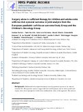 Cover page: Surgery alone is sufficient therapy for children and adolescents with low-risk synovial sarcoma: A joint analysis from the European paediatric soft tissue sarcoma Study Group and the Children's Oncology Group