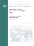 Cover page: Summary of Rock-Property Measurements for Hong Kong Tuff Samples