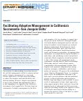 Cover page: Facilitating Adaptive Management in California’s Sacramento–San Joaquin Delta
