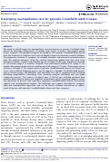 Cover page: Developing neuropalliative care for sporadic Creutzfeldt-Jakob Disease