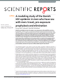 Cover page: A modeling study of the Danish HIV epidemic in men who have sex with men: travel, pre-exposure prophylaxis and elimination