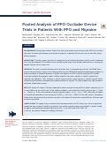 Cover page: Pooled Analysis of PFO Occluder Device Trials in Patients With PFO and Migraine