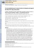 Cover page: Social marketing-based communications to integrate and support the HEALTHY study intervention.