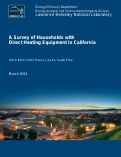 Cover page: A Survey of Households with Direct Heating Equipment in California
