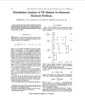 Cover page: Perturbation analysis of TK method for harmonic retrieval problems