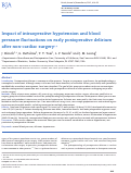 Cover page: Impact of intraoperative hypotension and blood pressure fluctuations on early postoperative delirium after non-cardiac surgery † ‡