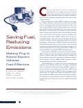 Cover page: Saving Fuel, Reducing Emissions