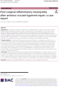 Cover page: Post-surgical inflammatory neuropathy after anterior cruciate ligament repair: a case report.