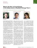 Cover page: What Is the Role of Circuit Design in the Advancement of Synthetic Biology? Part 3
