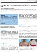 Cover page: A unique case of prurigo pigmentosa related to ketogenic diet