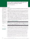 Cover page: Mild cognitive impairment with suspected nonamyloid pathology (SNAP)