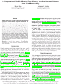 Cover page: A Computational Model of Lexical False Memory based on Semantic Distance from Word Embeddings