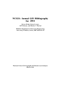 Cover page: NCGIA Annual GIS Bibliography for 1993