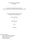 Cover page: Estimation of Two Popular Econometric Models: Random Effects Panel Data Model and Simultaneous Equations Model
