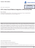 Cover page: LTR: Linear Cross-Platform Integration of Microarray Data