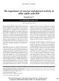 Cover page: The importance of exercise and physical activity in older adults with HIV