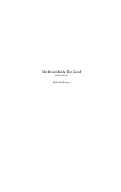 Cover page: The Beautiful &amp; The Good