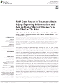 Cover page: FAIR Data Reuse in Traumatic Brain Injury: Exploring Inflammation and Age as Moderators of Recovery in the TRACK-TBI Pilot