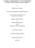 Cover page: A Usability Assessment of the Engineering Pathway Educational Digital Library 