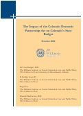 Cover page: The Impact of the Colorado Domestic Partnership Act on Colorado's State Budget