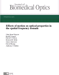 Cover page: Effects of motion on optical properties in the spatial frequency domain