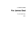 Cover page: For James Oesi