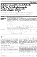 Cover page: Radiation-induced Fistulas in Patients With Prior Pelvic Radiotherapy for Prostate Cancer: A Systematic Review and Meta-analysis.