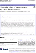 Cover page: The epidemiology of firework-related injuries in the US, 2012–2022