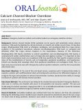 Cover page: Calcium Channel Blocker Overdose