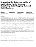 Cover page: Improving the Interoperability of gbXML Data Model through Redefining Data Mapping Rules of HVAC Systems