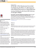 Cover page: HPTN 062: A Pilot Randomized Controlled Trial Exploring the Effect of a Motivational-Interviewing Intervention on Sexual Behavior among Individuals with Acute HIV Infection in Lilongwe, Malawi