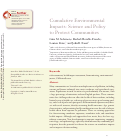 Cover page: Cumulative Environmental Impacts: Science and Policy to Protect Communities