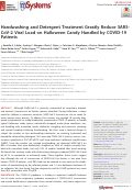 Cover page: Handwashing and Detergent Treatment Greatly Reduce SARS-CoV-2 Viral Load on Halloween Candy Handled by COVID-19 Patients