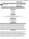 Cover page: Assessing face validity of a physical activity questionnaire for Spanish-speaking women in California