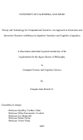 Cover page: Theory and technology for computational narrative : an approach to generative and interactive narrative with bases in algebraic semiotics and cognitive linguistics