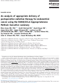 Cover page: An analysis of appropriate delivery of postoperative radiation therapy for endometrial cancer using the RAND/UCLA Appropriateness Method: Executive summary