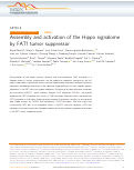 Cover page: Assembly and activation of the Hippo signalome by FAT1 tumor suppressor
